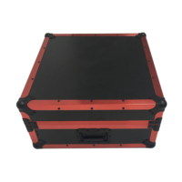 OEM/ODM /MG20XU Flight case en aluminium rouge et contreplaqué noir, protection robuste, étanche IP67, support de levage, 4 pieds en caoutchouc