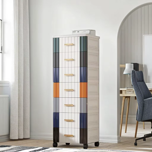 Commode de rangement multifonctionnelle en plastique PP à 7 tiroirs pour chambre à coucher - Product Image 2