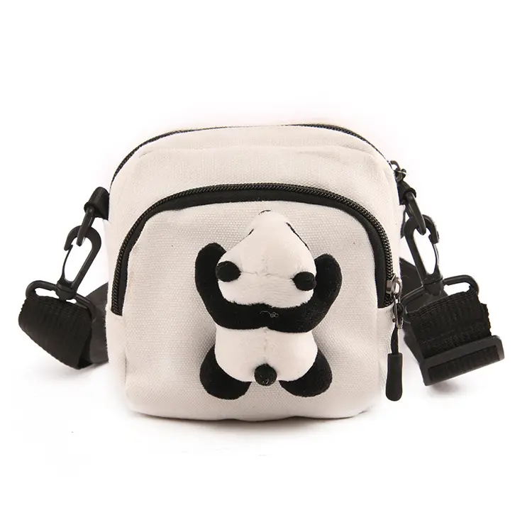 Lucu Sastra Selempang Panda Hutan Kapas Bahu Desainer BSG Tas Tangan untuk Gadis