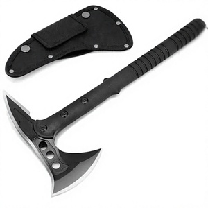 Hacha Táctica Industrial Tipo Tomahawk con Mango de Madera y Cuchilla de Acero al Carbono de 3 5/8 Pulgadas, con Funda - Product Image 1