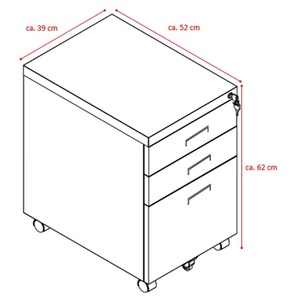 Armoire de rangement mobile autoportante en acier coloré avec serrure à code pour bureau, mobilier de bureau pour usage domestique ou professionnel - Product Image 3
