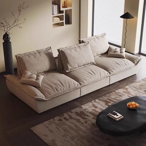 Divano Ultra-profondo in tessuto Cloud ciniglia 2024 stile <span class=keywords><strong>antico</strong></span> cinese a tre posti con retro mobile mobile posteriore elegante - Product Image 3