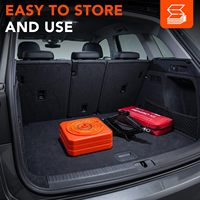 Lot de 4 cônes de signalisation rétractables en tissu Oxford PP de 35 pouces avec 2 bandes réfléchissantes pour la sécurité dans les zones de construction, livrés dans un sac de transport