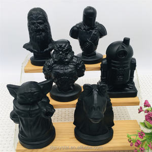 All'ingrosso naturale intagliato a mano 10cm cristallo di <span class=keywords><strong>ossidiana</strong></span> di cristallo di Yoda artigianato nero <span class=keywords><strong>ossidiana</strong></span> intaglio per la decorazione della casa - Product Image 1