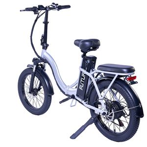 Vélo électrique pliable 48V 500W sans balais, vélo électrique longue portée, <span class=keywords><strong>Fatbike</strong></span> à suspension intégrale, vélo électrique à pneus larges 20 pouces avec cadre bas - Product Image 3