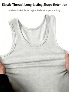Canotta da <span class=keywords><strong>Uomo</strong></span> in Cotone Senza Maniche per Palestra, Bodybuilding, Traspirante, Personalizzabile, per Allenamento Sportivo - Product Image 5