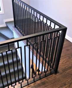 Prima Style européen en <span class=keywords><strong>fer</strong></span> <span class=keywords><strong>forgé</strong></span> escalier main courante intérieur balcon garde-corps <span class=keywords><strong>baie</strong></span> vitrée clôture maison couloir garde-corps - Product Image 5