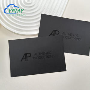 Biglietti economici rettangolari di ringraziamento-personalizzati con Branding UV nero, perfetti per uso aziendale - Product Image 1