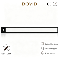 Lampe de chevet et de placard à détecteur de mouvement rechargeable Boyid, LED, lumière nocturne à intensité variable, blanc chaud (3500K), CRI 80, IP20