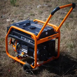 Air-cooled single-cylinder 4-stroke 5kw Handy and Smart Petrol Generators with Wheel Kit