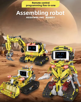 Juguete de Bloques de Construcción de Robots, Programable, Eléctrico, STEM, Modelo Educativo de Ciencia, Ladrillos de Plástico para Ensamblar, Unisex para Niños