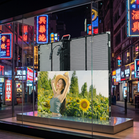Écran LED transparent couleur plein format MILEC pour extérieur P3.91-7.82, protection IP66, luminosité 1000 cd, CMS intégré/en nuage 3