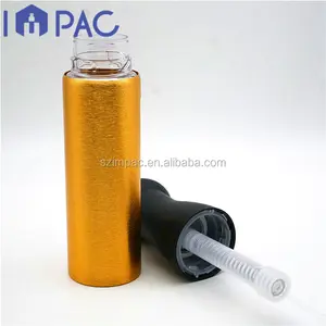 Continuous Gold Hair Styling Bottle With Matte Black Pump For Water Mist