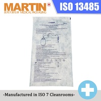 Pochette de stérilisation plate en Tyvek thermoscellable, sac plat médical stérile ETO pour filtre à sang à réduction de leucocytes