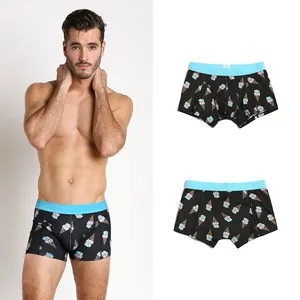 Herren Unterwäsche Boxer Slips Stretch Baumwolle Custom Designs Logo Schwarz Eis unter Verschleiß Plus Size Modal Material