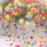 Tissu en tulle polyester à pois colorés pour robe, jupe tutu, nœud papillon, accessoires pour cheveux DIY