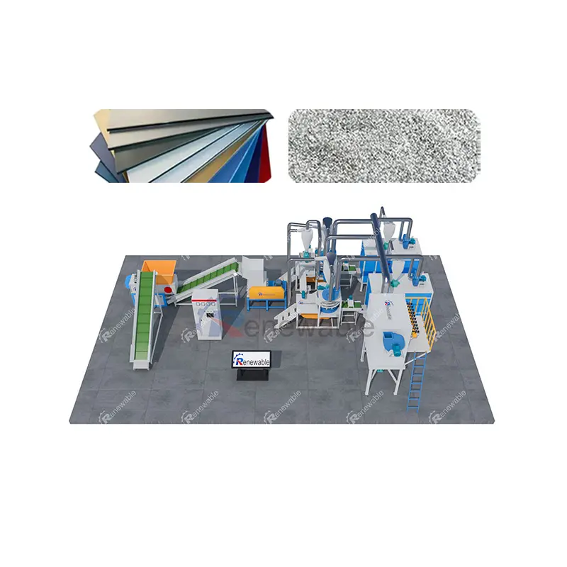 Automatische Aluminium-Verbundplatten-Trennmaschine Schrott-Aluminium-Kunststoff-Verbundstoff-Trenner