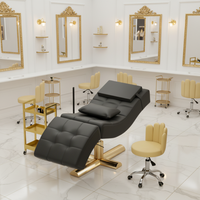 Table de massage pliable moderne en métal de luxe haut de gamme MOOLIN, avec éponge haute densité, pour salon et usage commercial
