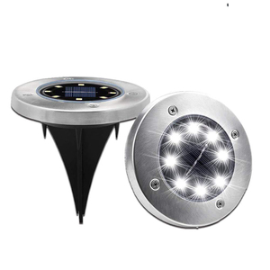 Lampe solaire <span class=keywords><strong>LED</strong></span> encastrable pour terrasse, allumage automatique, étanche, rechargeable, blanc chaud, en acier inoxydable, pour jardin, pelouse, allée, cour - Product Image 4