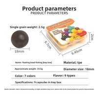 Lot de 9 leurres souples flottants à perles, parfumés aux fruits, pour la pêche à la carpe en eau douce et salée