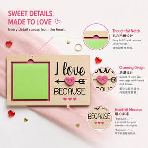 Wooden Valentines Day <b>Message</b> <b>Board</b> Personalized Sticky Note Holder Romantic Love Memo Desk Decor Gift Sign - Product Image 3