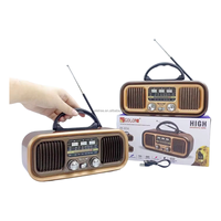 Radio Golon RX-826 rétro portable rechargeable USB avec carte TF, haut-parleur double, bande complète AM FM SW