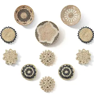 Cestas De Pared Colgantes Macrame Cesta Colgante Pasto Marino Decoracion Hermosa Mimbre Vietnam Canasta Unica Redonda Ratan