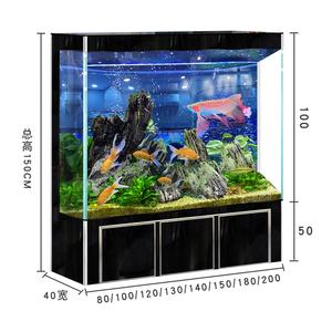 YUYI <span class=keywords><strong>Aquarium</strong></span> moderne de <span class=keywords><strong>150</strong></span> gallons (500L-1000L) avec filtre de fond et meuble, <span class=keywords><strong>aquarium</strong></span> en verre de couleur personnalisée pour bureau/salon - Product Image 3