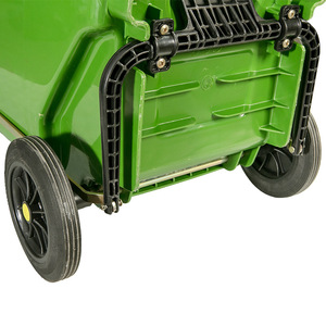 Contenedor de Basura de Plástico Rectangular de 240L, Accionado con el Pie, Color Verde, para Uso en Calles y Saneamiento - Product Image 1