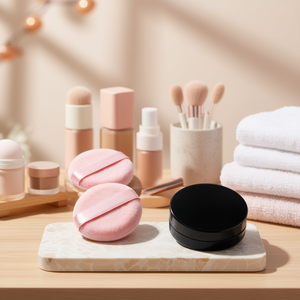 Mini éponge à maquillage en poudre, ensemble de 2 pièces, pour les soins quotidiens de la peau, tous types de peau - Product Image 3