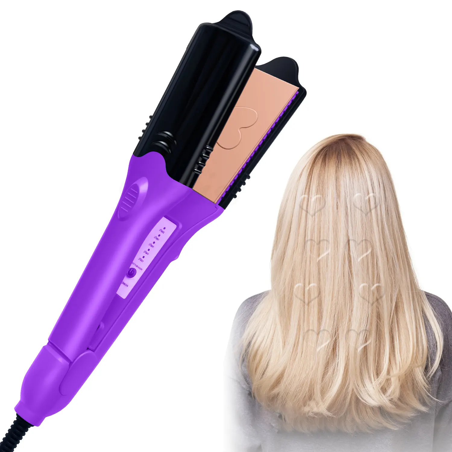 Professional 5 In 1 austauschbare Platte Haar glätter Haars chneide maschine mit 3 Crimp platten 1 Glätte isen