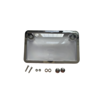Cadre de plaque d'immatriculation de moto, couvercle de plaque d'immatriculation en plastique transparent et fumé caché