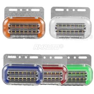 12 pièces 24V 31 LED Feux de position latéraux, Feux extérieurs de voiture, Lampes indicatrices de signalisation, Feux arrière d'avertissement 5 couleurs pour Remorque, Camion, Camionnette - Product Image 4