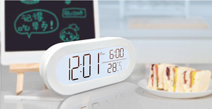 Cadeau de décoration Offre Spéciale horloge de table de bureau ovale moderne horloge de lit de corps d'alarme LCD numérique avec rétro-éclairage LED - Product Image 4