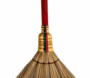 Escoba de coco con mango de madera duradero y ecológico, para barrer jardines exteriores, con cerdas de bandera medianas, escoba indonesiana - Product Image 4