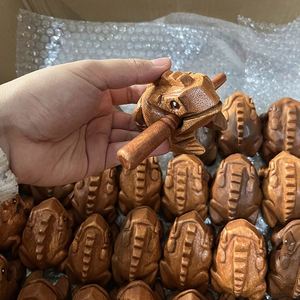 ของเล่นกบดนตรีขายส่ง ของเล่นกบไม้พร้อมไม้ตี - Product Image 5