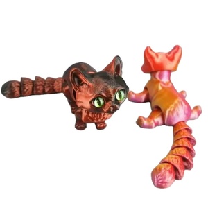 Modèle de jouet pour chat imprimé en 3D créatif, mignon et tendance, avec articulations mobiles, en plastique, animal et dinosaure, parfait comme ornement et cadeau de décoration pour enfants - Product Image 5