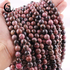 Perles rondes en rhodolite <span class=keywords><strong>de</strong></span> pierre naturelle Zhe Ying <span class=keywords><strong>de</strong></span> 6 mm, 8 mm, 10 mm pour la fabrication <span class=keywords><strong>de</strong></span> bijoux, perles <span class=keywords><strong>de</strong></span> cristal <span class=keywords><strong>de</strong></span> rhodochrosite pour la guérison, pierres en vrac - Product Image 5