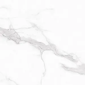 佛山磁器スラブ連続パターン800x800高光沢壁紙白いカララ大理石研磨床タイル