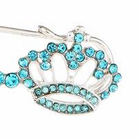 Go Party cristal couronne broches étiquette sangle strass épingle de sécurité Hijab écharpe broches manteau bijoux vêtements accessoires