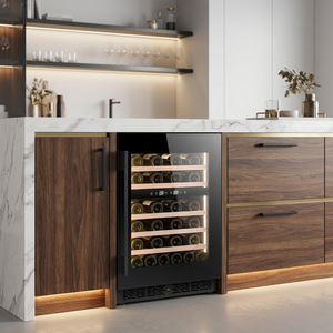 NE-403D-12 Dual Temperature Zones 34 Bottle <b>Compressor</b> Touch Control Frost Free Wine Cooler Refrigerator - Product Image 4