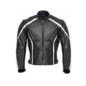 Blouson de course en cuir de vachette de haute qualité pour adultes, taille XL personnalisée, coupe-vent, respirant, équipement de protection pour la conduite à moto - Product Image 1