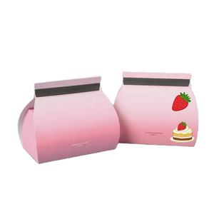 กล่องขนมหวาน <span class=keywords><strong>Roulade</strong></span> Sachertort แบบย่อยสลายได้ทางชีวภาพพิมพ์โลโก้สีชมพู - Product Image 1