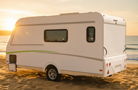 Camping-car tout-terrain, caravane, remorque de voyage en acier inoxydable, étanche, facile à déplacer, pour véhicules 4x4, capacité de couchage pour 4 personnes