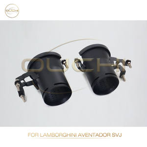 Puntas de Escape Negras para Lamborghini <span class=keywords><strong>Aventador</strong></span> <span class=keywords><strong>SVJ</strong></span>, Puntas de Acero Inoxidable, Piezas de Rendimiento Automotriz, Tubos de Escape - Product Image 5