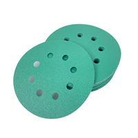 Disque de ponçage en papier film de 5 pouces avec 8 trous, papier abrasif pour ponçage à sec, polissage et applications automobiles