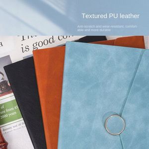 High-End <b>A3</b> Loose-Leaf Diary High-Value Simple Ins Style Hardcover Leather Cover Customizable Meeting Size 80 Sheets Promotional - Product Image 2