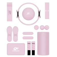Kit d'accessoires de yoga et Pilates : chaussettes de yoga personnalisées avec logo, poids de cheville, haltères, anneaux de yoga, bandes de résistance, ballon de Pilates