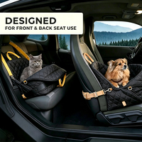 Siège de voiture carré portable et souple pour chien, avec laisse de sécurité, pour petits animaux, chiots et chats, idéal pour les voyages en extérieur (vente en gros)