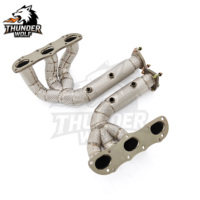 Collecteur d'échappement haute performance en acier inoxydable 304 à longueurs égales avec bouclier thermique pour Porsche 911 991.1 3.8L